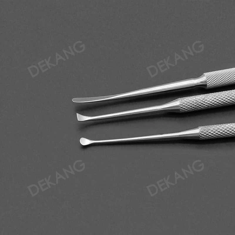 Small Periosteal Remover, Micro-Remover For Sub-Phalanges, Double-Headed Round Flat-Headed Separator With Blades