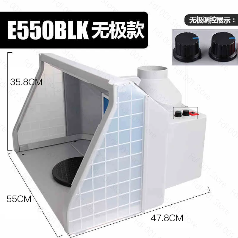 HS-E420 Small Household Painting Workbench With Waste Oil Discharge Strong Coloring Model Extraction Fan