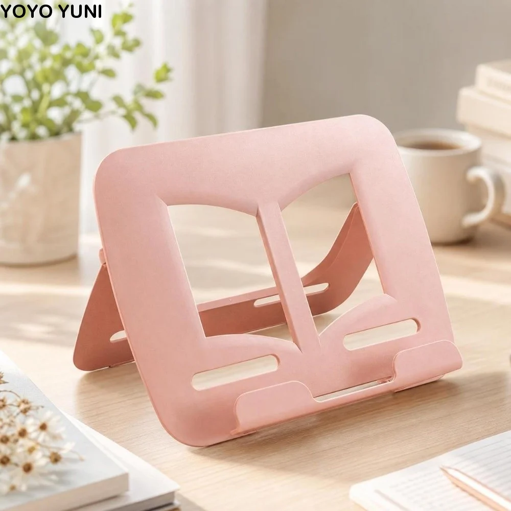 Hands Free Non-slip Book Stand Adjustable Portable Desktop Bookshelf Foldable Lightweight Textbook Stand Desktop
