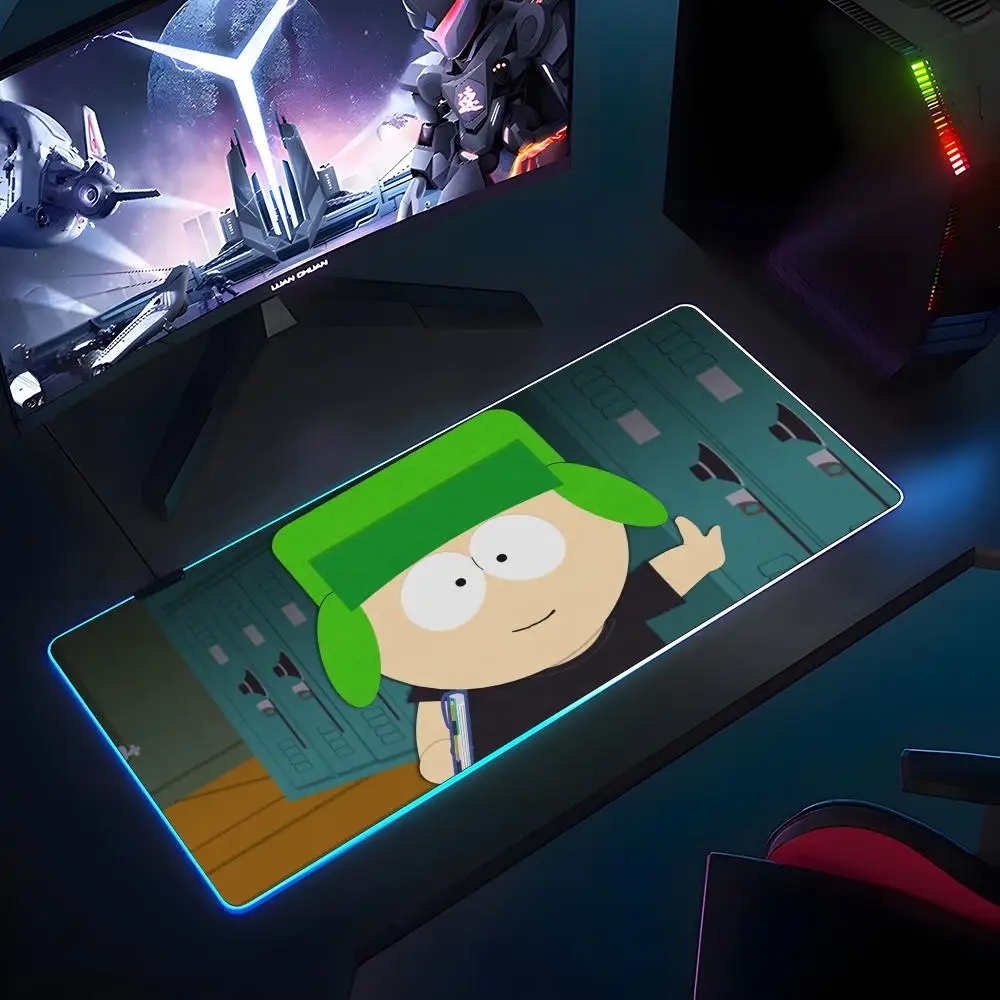 

Carto S-South Park Mouse Pad RGB Rubber Antislip Keyboard Pad 40x90cm Mousepad Gaming Accessories XXL Office Computer Mat