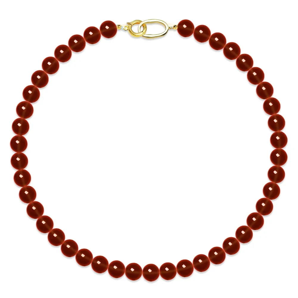 Vintage Vermilion rode kralen ketting Vermilion rode kralen prachtige Agaat choker licht luxe elegante sleutelbeen ketting cadeau