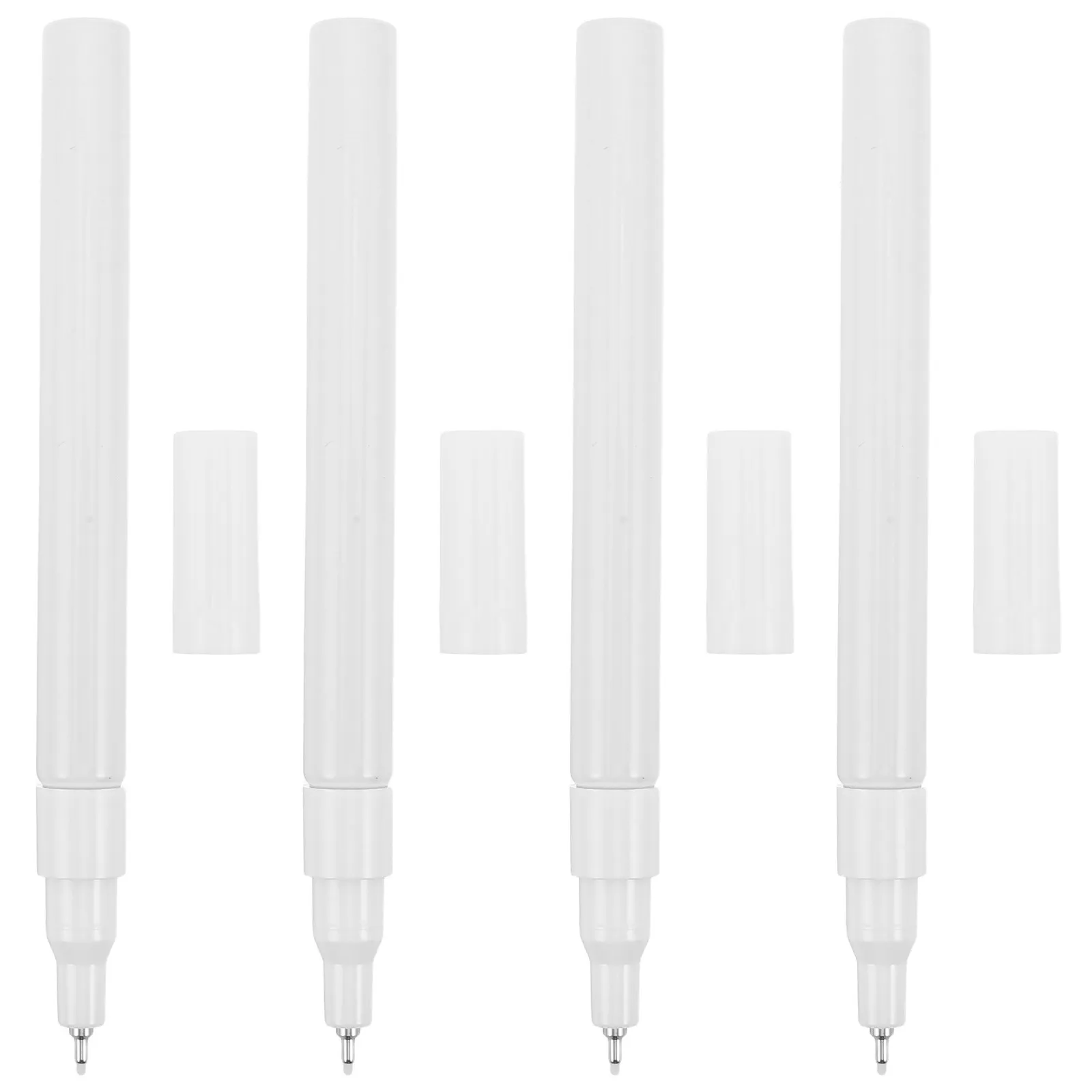 4Pcs Oil Paint Pens Refillable Touch Up Paint Pen Set 0.7mm Fine Tip Permanent Oil-Based Markers for Automotive Metal Plastic