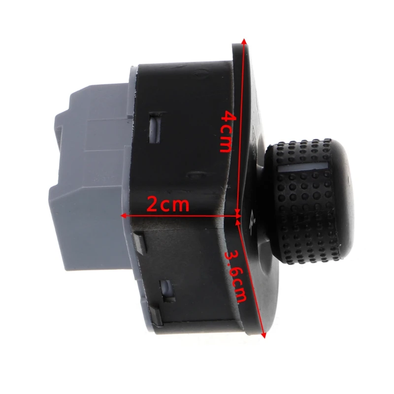 Wearproof Car Side Mirror Replacement 1J1959565F Black Adjust Button Knob Replacement Easy to Install Drop Shipping