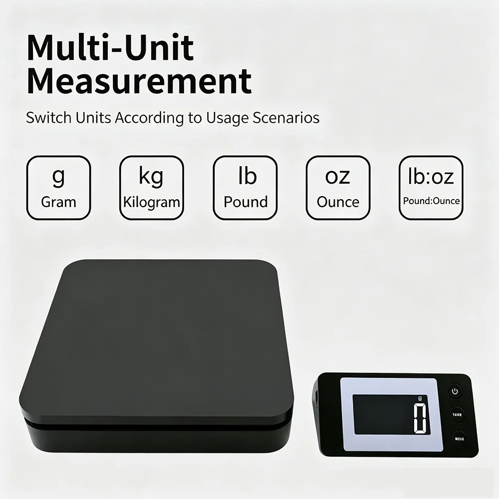 50kg/2g High Precision Electronic Platform Scale Wired & Wireless Digital Weighing Scale Zero Tare Function for Parcel Express