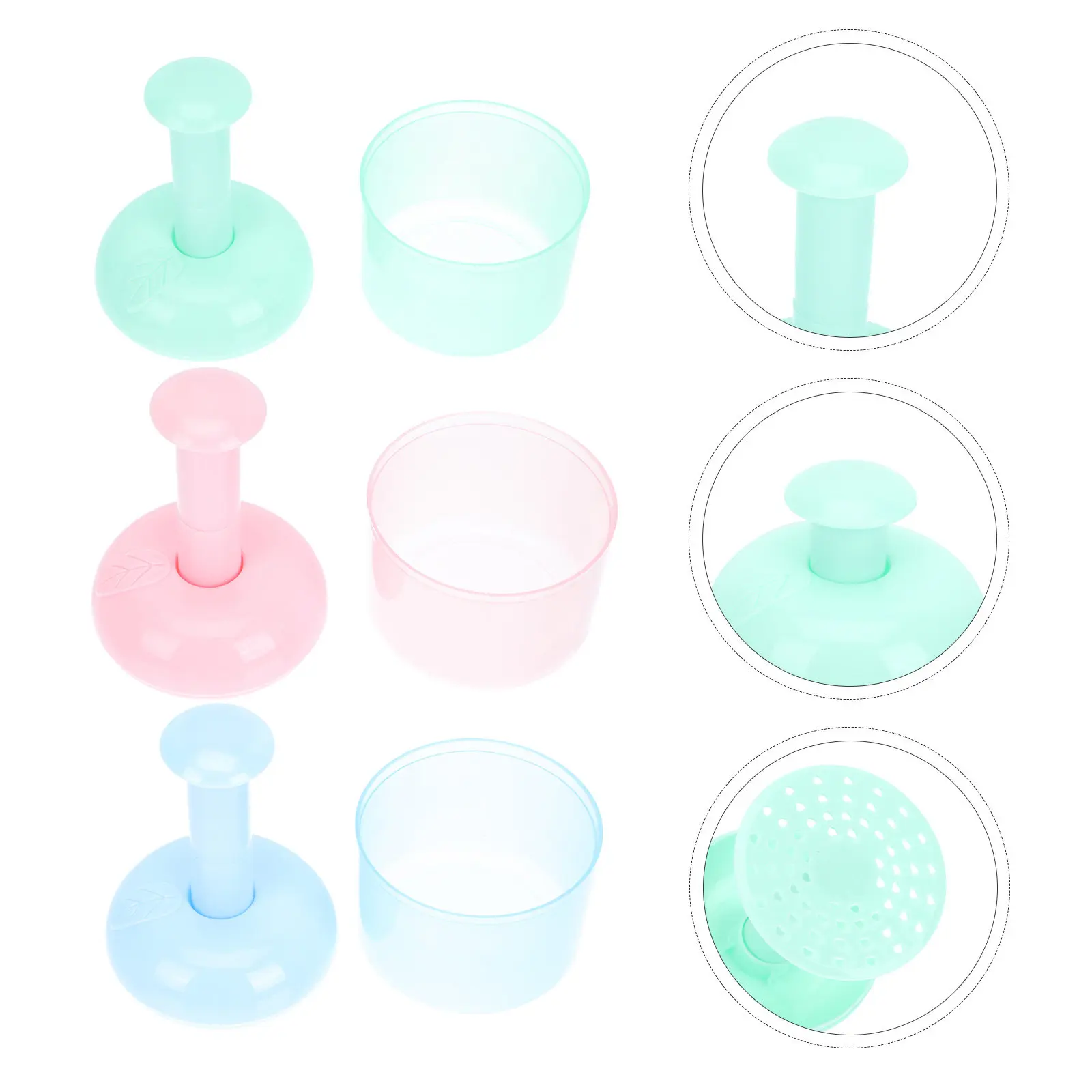 

3Pcs Facial Cleaning Bubble Bottles Portable Manual Foaming Cups Rich Soap Bubbler for Travel Bathroom Body Face Wash