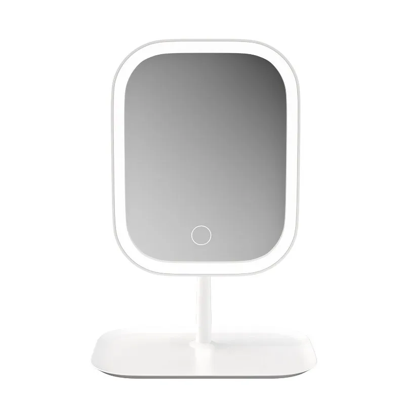 DT19-LED Lighted Makeup Mirror-Touch Control-Portable Folding Vanity Mirror For Bathroom, Bedroom