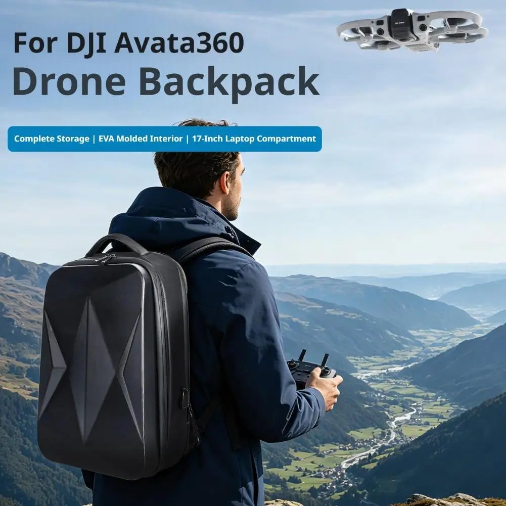 

ABS Hard Shell Backpack for DJI Avata FPV Waterproof Impact Resistant Carrying Case Bag for Goggles Remote Controller