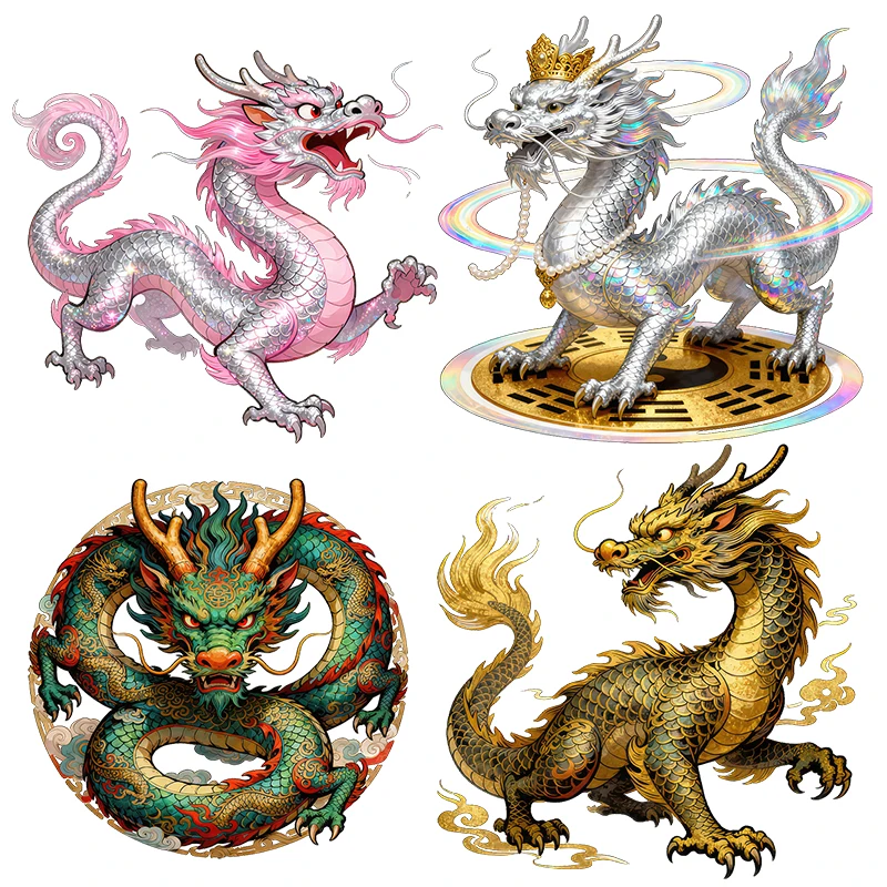 Three Ratels CFN119 Colorful Dragon Cartoon Wall Stickers for Home Decoration Personalized car decals