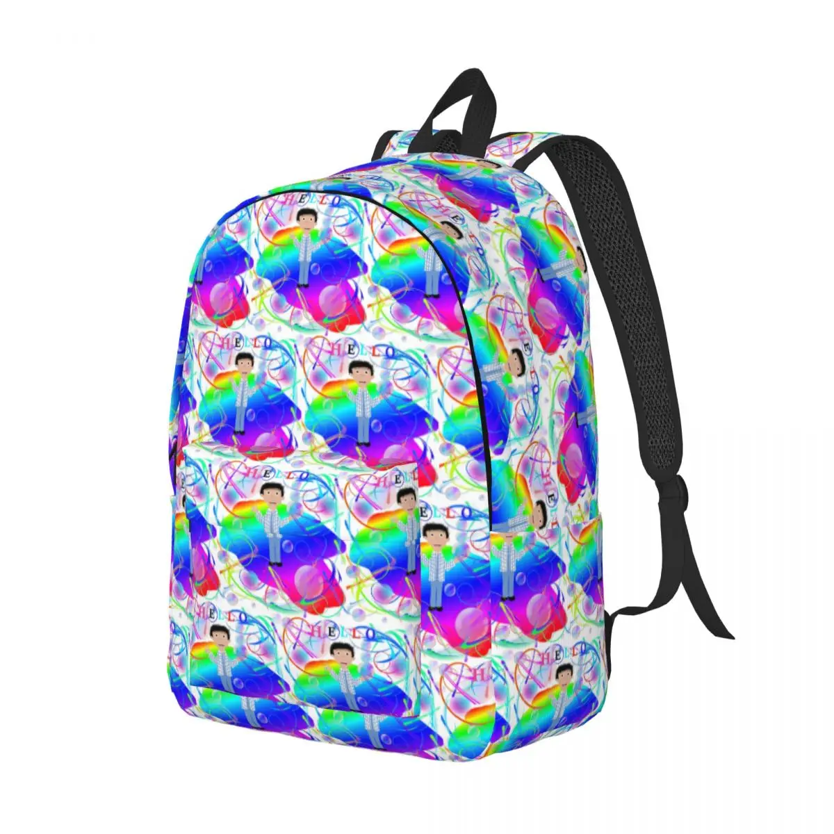 

Hello 2 Backpack Daypack Large Capacity Boys Girls BookBag School Bag Shoulder Bags for Men Women