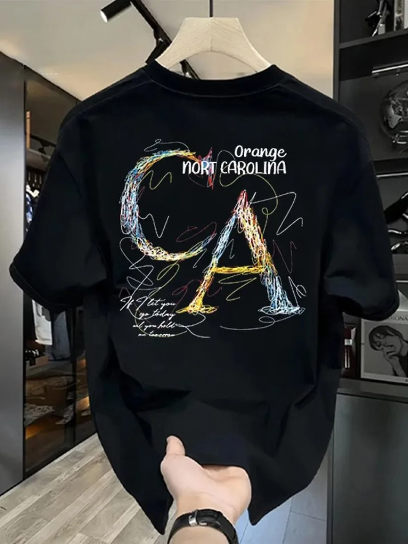 camiseta-de-algodao-unissex-com-estampa-de-letras-e-gola-redonda-estilo-american-graffiti-manga-curta-novo-estilo-2026