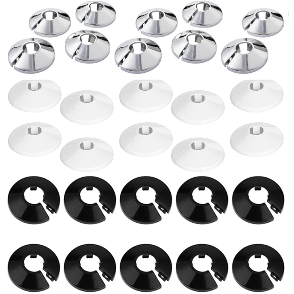 4/10pcs 15mm Radiator Pipe Collars Cover Floor Decorative Radiator Plastic Water Pipe Cover Wall Duct Faucet Accessories