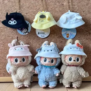 Sombrero de muñeca de Sanrio con cadena clave para Labubu Kawaii Hello Kitty Kuromi Cinnamoroll Melody Pendse Lindo Labubu Cap Gift 8 Mejores ventas My Melody KeyCap - №3