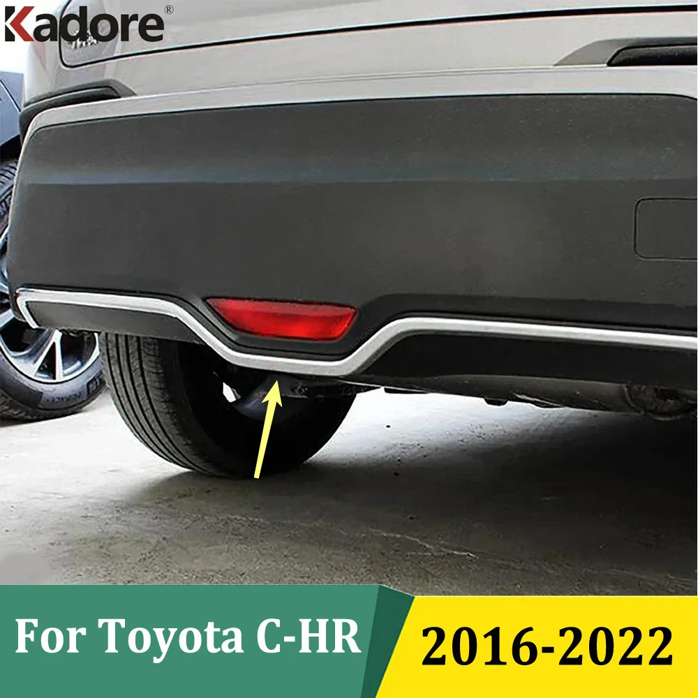 

For Toyota C-HR CHR 2016-2022 Rear Door Trunk Box Bottom Trim Tail Bumper Strips Stickers Cover Car Accessories