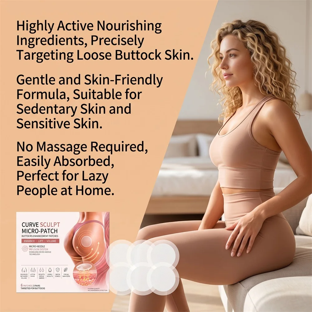 Curve Sculpt Micro-Patch Buttocks Enhancement Patch Sculpting Firming Smoothing Lower Body Curves For Body Shaping For Daily Use