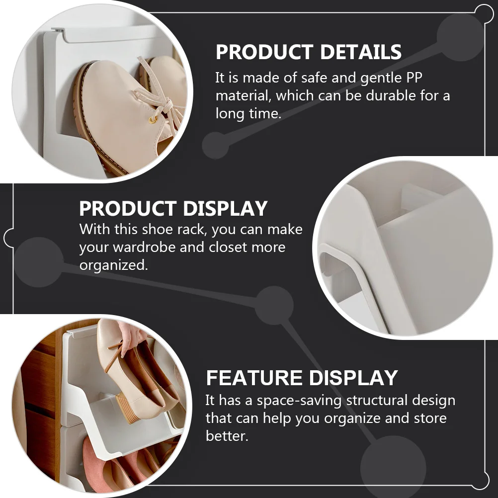 

1Pcs Modular Shoe Rack Interlocking Design Strong Load Bearing Shoes Stand Space Saving Configuration for Neat Footwear