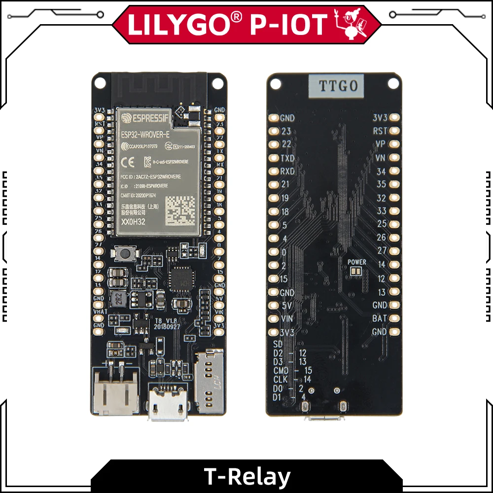 LILYGO® TTGO T8 V1.8 Плата разработки ESP32 8 Мб PSRAM TF карта WiFi Bluetooth ESP32-WROVER-E модуль