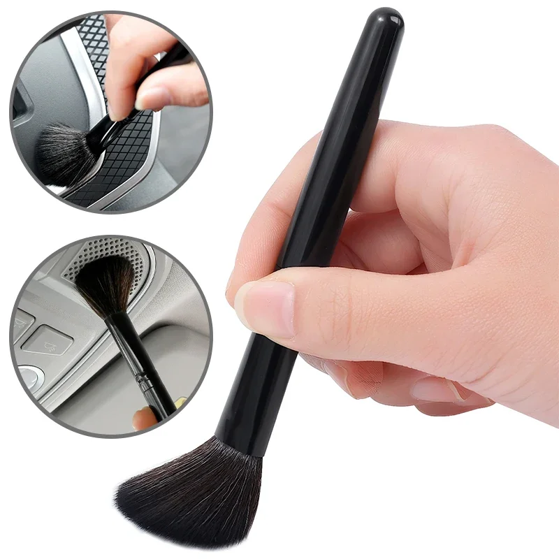 

2Pcs Car Detailing Ultra Soft Brushes Air Outlet Duster Bristles Brush Portable Car Wash Detailing Car Interior Cleaning Tool