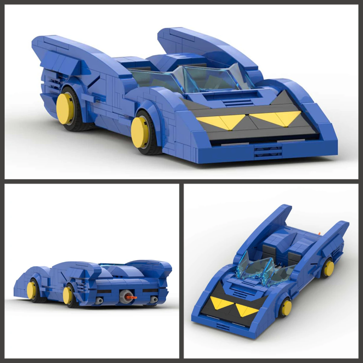 MOC 애니메이션 영화 시리즈 영웅 배트모빌 블록 어린이 조립 장난감 슈퍼히어로 기사 자동차 모델 DIY 소년 생일 선물