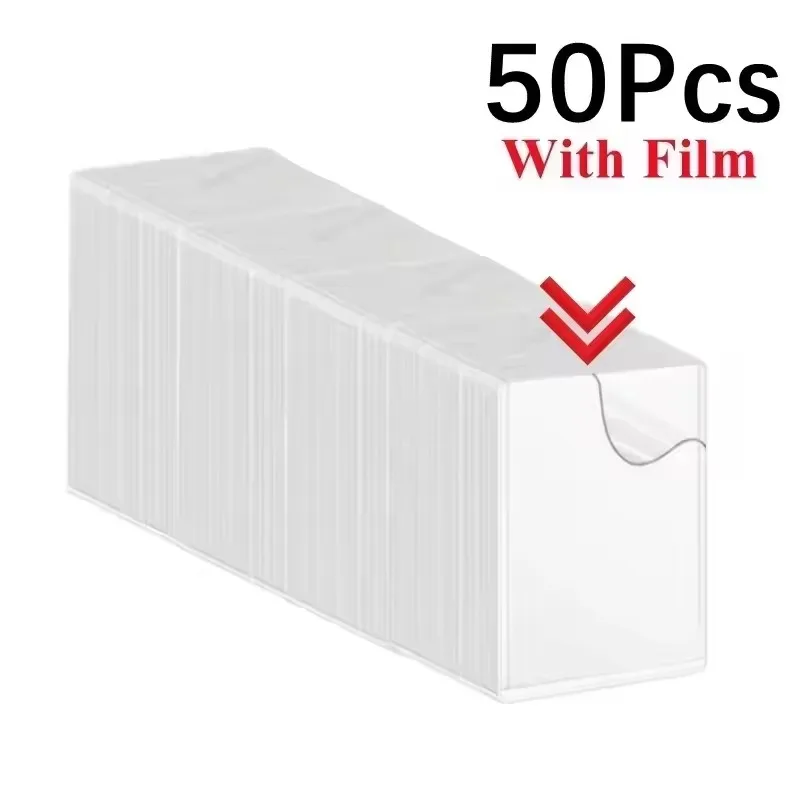 1-50PCS Transparente Koreanische Kpop Karte Hülse mit Schutz Film Klar Karte Halter Idol Foto Spiel Karte Abdeckungen 35PT