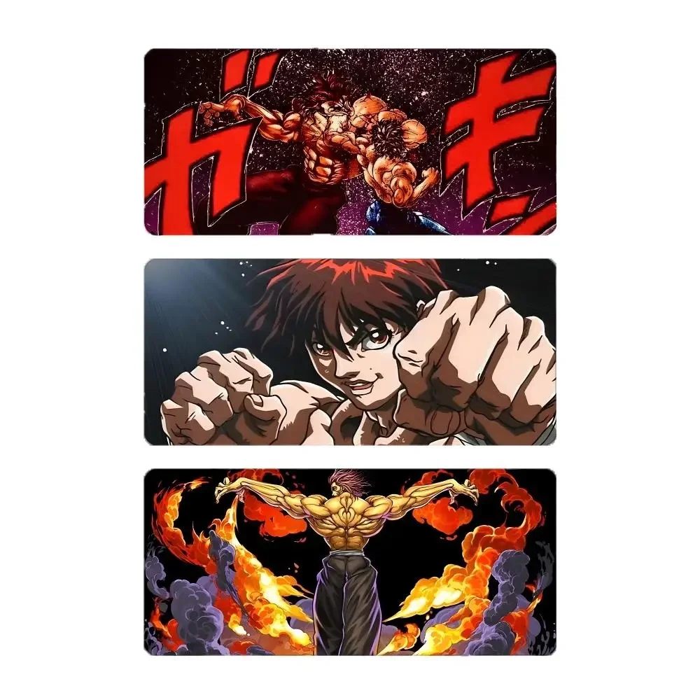 Anime Fighting Baki The Grappler Mouse Pad Large Gaming Mousepad with Stitched Edges Thickened Desk Mat PC
