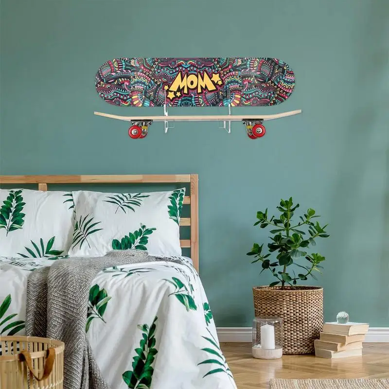 Skateboard Hangers For Wall Skateboard Deck Storage Space-saving Horizontal Deck Wall Longboard Rack Storage For Home Decor