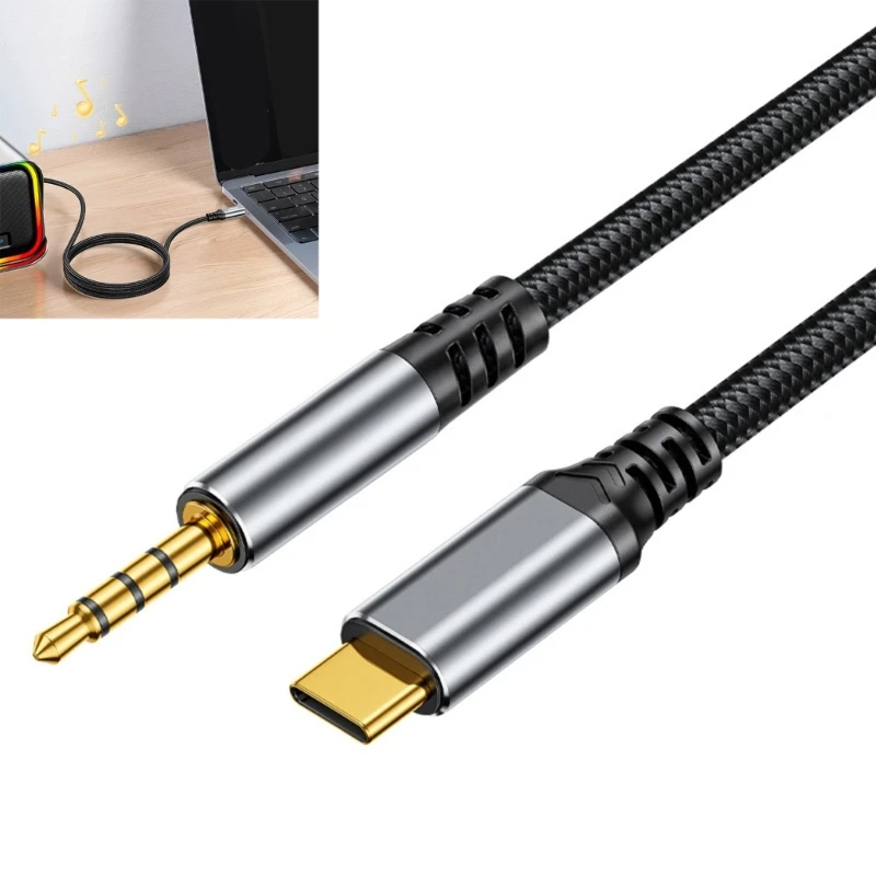 150/300cm USB Type C To 3.5mm Aux Audio Cable Speaker Headphone Jack Adapter Car Aux for Samsung Huawei Type-C Converter