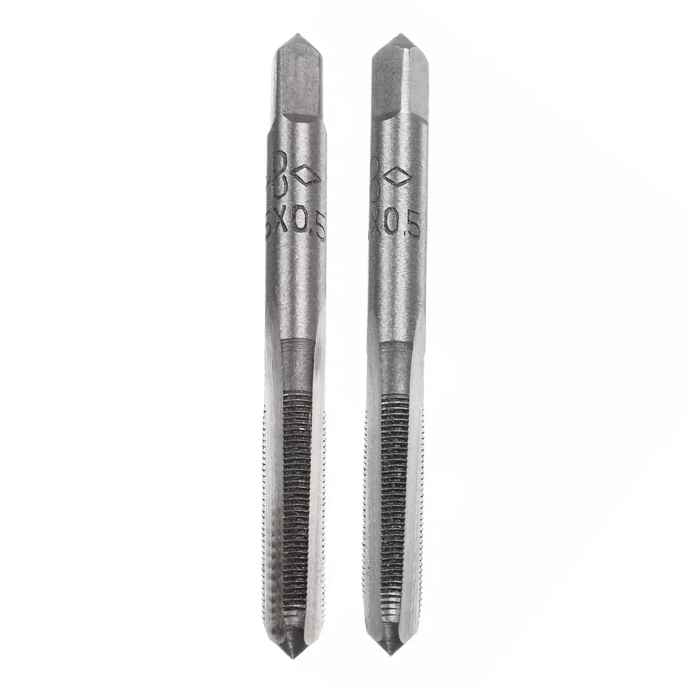 2pcs M5 X 0.5 Alloy Tool Steel Taper/Bottom Thread Taps Metric Hand Tap For Efficient Thread Processing Clear Threads