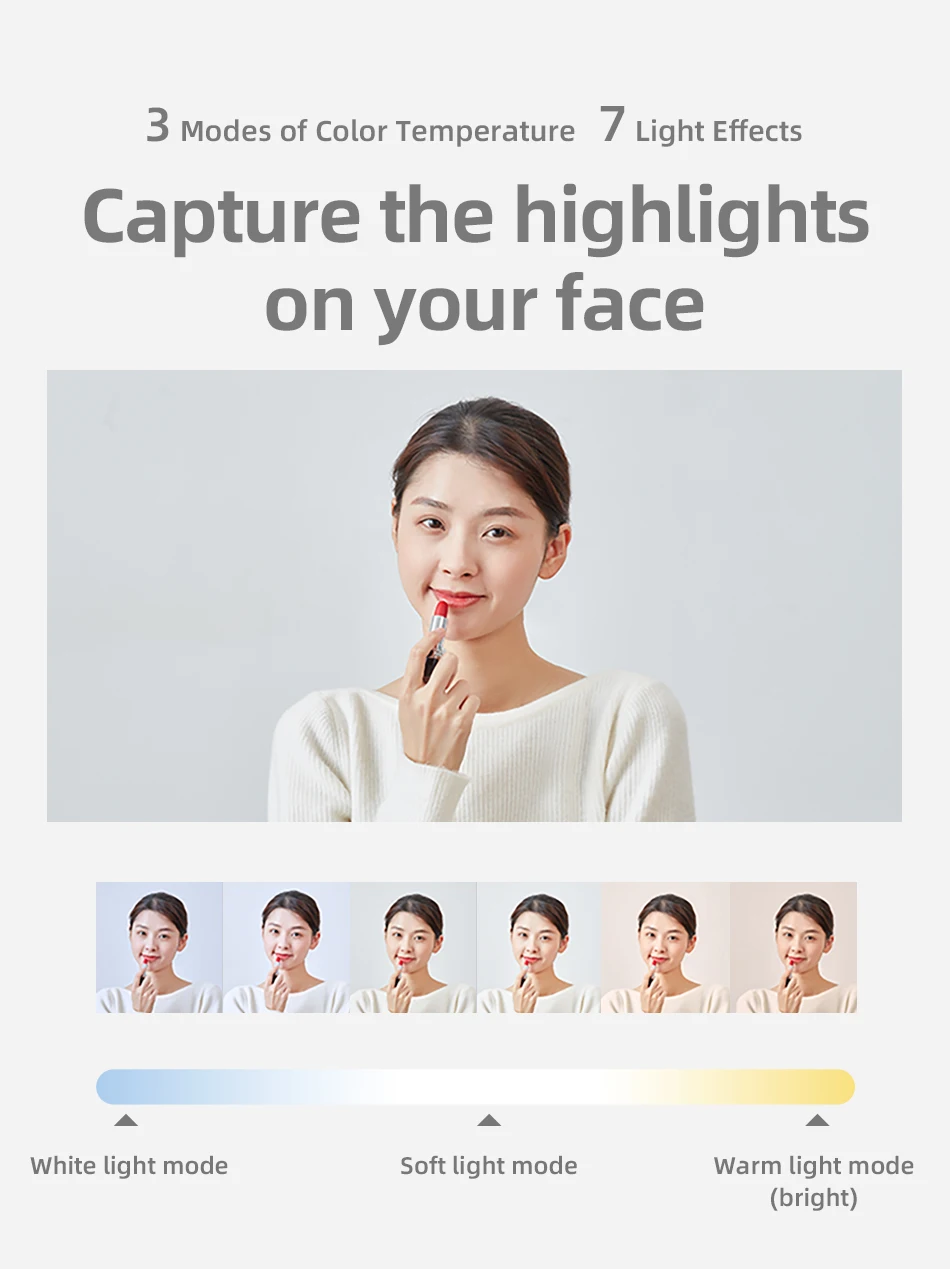 ที่วางโทรศัพท์มือถือพร้อมเติมแสงบลูทูธสามารถยกหมุนโต๊ะพับขาตั้งถ่ายภาพขาตั้งขาตั้งกล้อง Storage Bracket