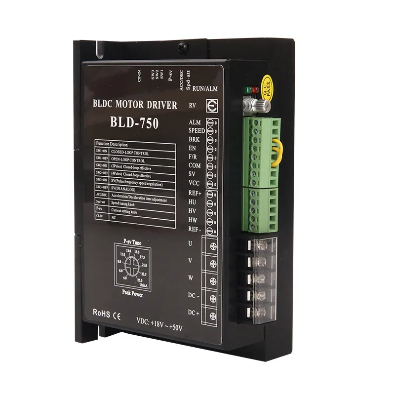 DC 18V 24V 36V 48V 52V BLDC 750W Driver Brushless Dc Motor Controller BLDC750