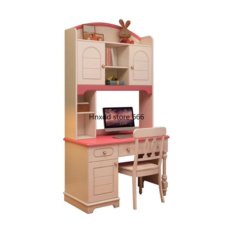 Children's 1.2 meters right-angle desk bookshelf combination