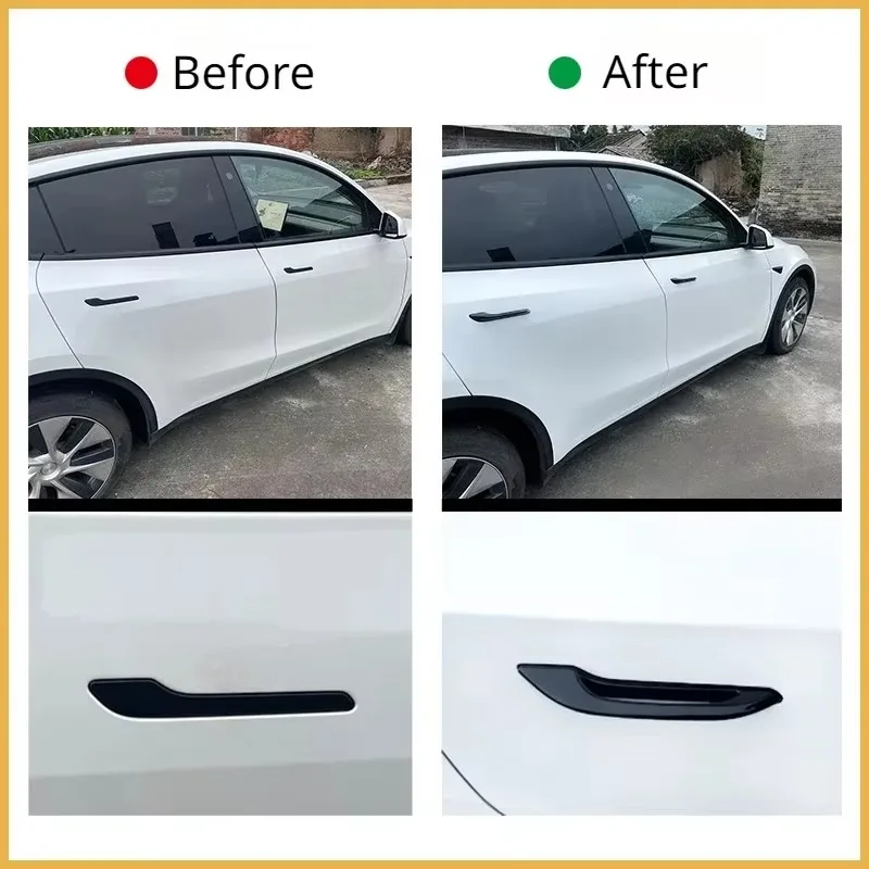 For Tesla Model 3 Y Antifreeze Door Handle Frost-proof Handle Sticker Patch Cover ABS 4PCS Doorknob New Model3 Y Juniper 2025