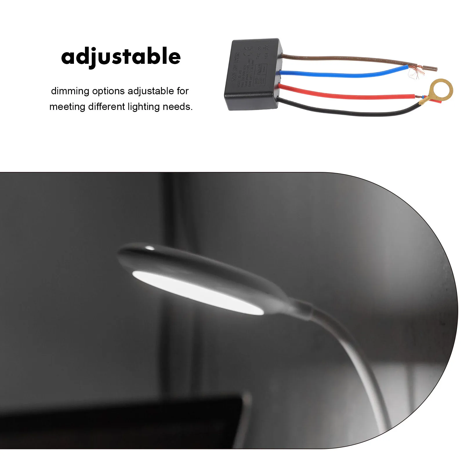 Lampu Meja dengan Pengerjaan Halus, Peredup Sentuh, Lampu LED yang Dapat Disesuaikan, Modul Kontrol Lampu Meja, Peredup Lampu