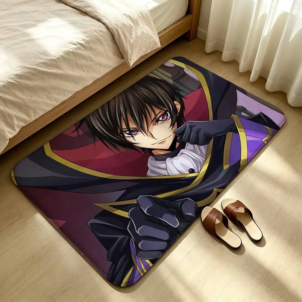 Code Geass Logo Shower Room Absorbent Small Floor Mat Soft Comfortable Decorative Foot Mat