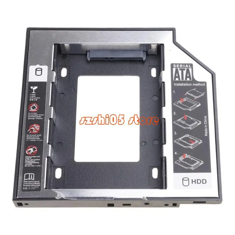 

781E Алюминий 9,5 мм 12,7 мм 2 -й жесткий диск Caddys для ноутбука CDDVD ROM BAY с шокированным дизайном