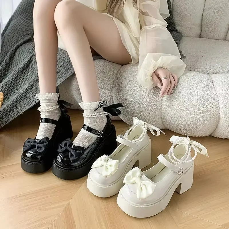 Sweetbow Women's 2026 Summer New Style White Waterproof Platform High Heels Shoes Polyamide Sole Rubber Upper China Made