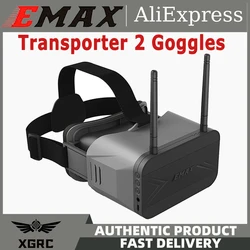 Emax Transporter 2 Goggles With Dual Antennas 5.8Ghz 4.3 Inches FPV Glasses Tinyhawk Goggle Glasses for RC FPV Racing Drone