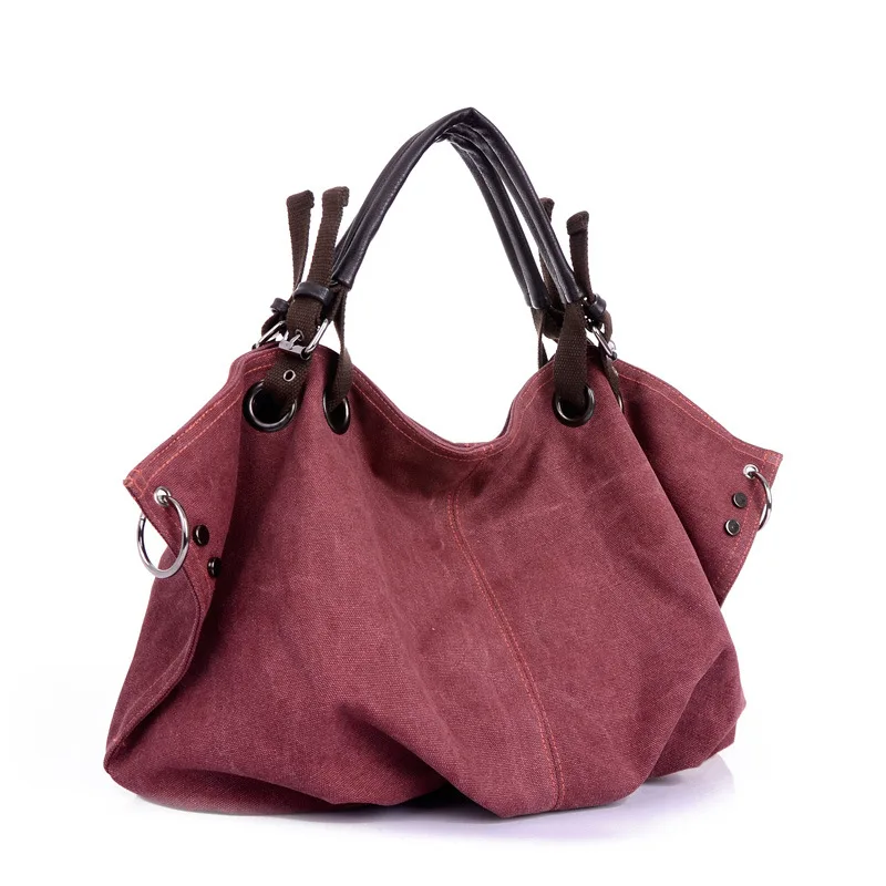 High Quality Canvas Handbag Shoulder Bags for women 2023  Casual Large Capacity Crossbody bag Ruched Solid women bag tote bolsa