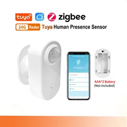 Detector de presencia humana Tuya Zigbee, detección de luminancia/distancia, Sensor de movimiento PIR inteligente, compatible con asistente de hogar Zigbee 2mqtt