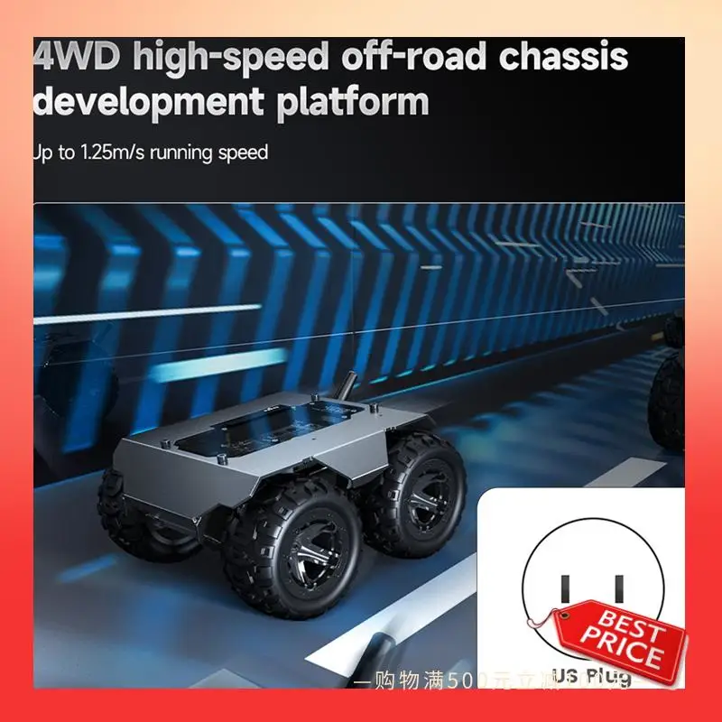 

ABNR WAVE ROVER 4WD Mobile Robot Chassis Car Support Onboard ESP32 Module For Raspberry Pi 4B Zero Jetson Nano Accessories US Pl