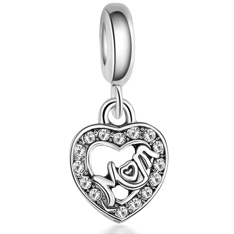 925 Silver Color Charm Beads Pendant DIY Brand Bracelets Necklaces For Women Men Jewelry Accessorie Dropshipping ﻿Gift