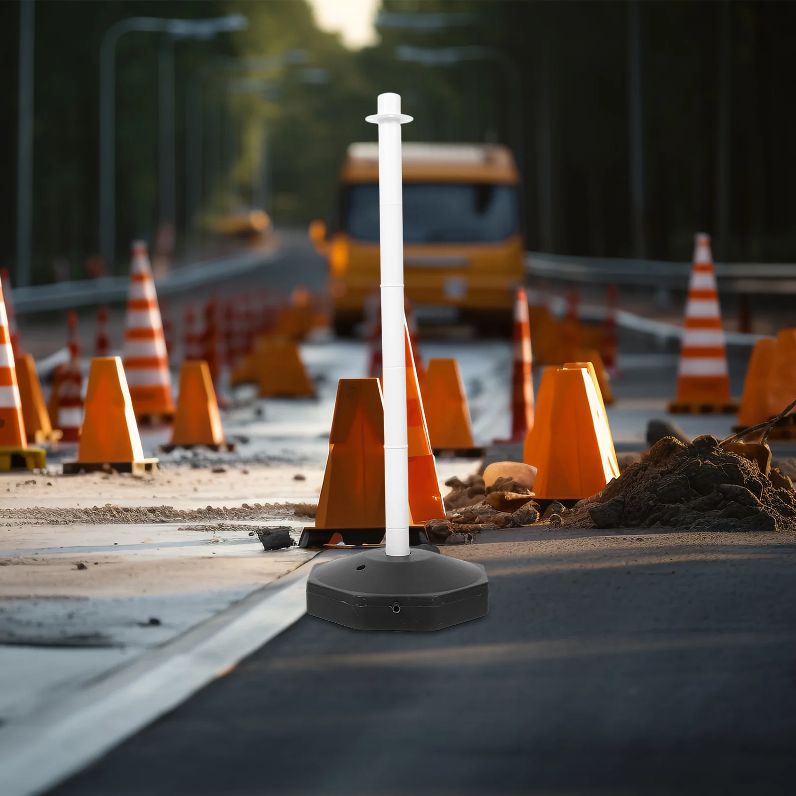 

Почтовый барьер Delineator, конусная заполняемая водой основа, барьер безопасности дорожного движения для предупреждения о дороге, парковочное руководство, подъездная дорога, охранный пост