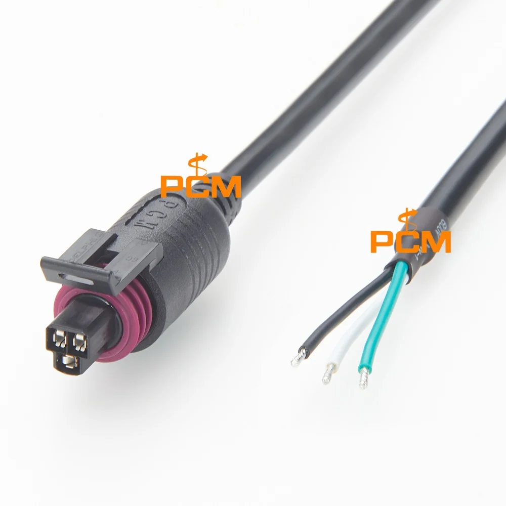 Delphi Metri Pack 150.2 3 Pin Female Connector Pull to Seat Sealed Sensor Plug Fuel Injector Connector 1206528 for Delhi Sensors