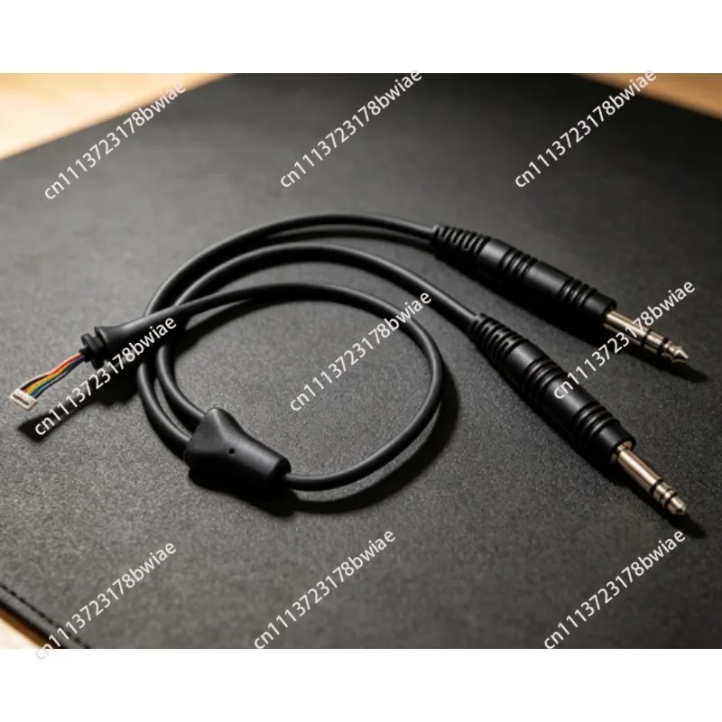 Double Plug Cable for Bose Aviation X Headset Stereo 6.3mm 5.2mm