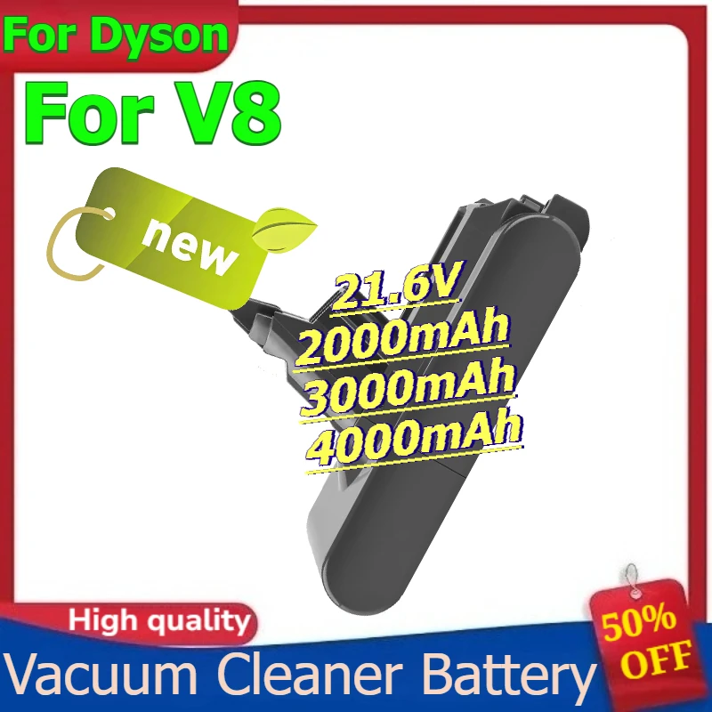 

Battery for Dyson V8 Vacuum Handheld Absolute Cordless High-Capacity Vacuum Cleaner Battery 21.6V 2000mAh 3000mAh 4000mAh