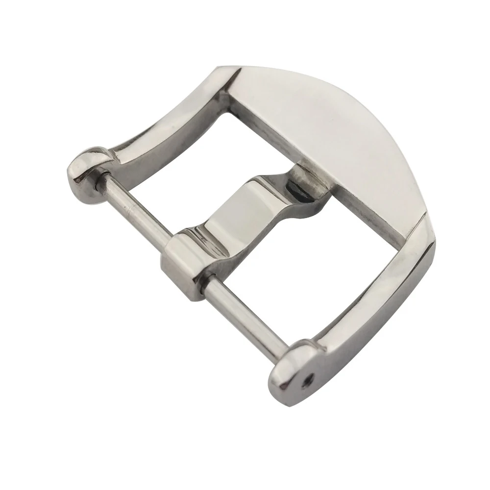 18 مللي متر 20 مللي متر 22 مللي متر 24 مللي متر 26 مللي متر الفضة مصقول الفولاذ المقاوم للصدأ المسمار في مشبك ساعة الرجال النساء حزام (استيك) ساعة حزام العالمي مشبك معدني