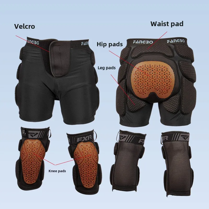 Snowboard hip pads knee pads Double board protective gear Skating anti-drop pants Adult children's ski equipment