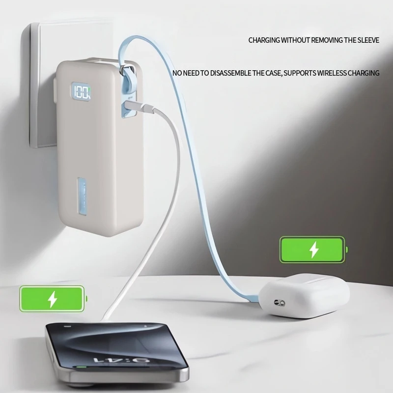 

Eco-Friendly Silicone Portable Charger Case for Anaker NANO 3-in-1 10000mAh A1637 Power Bank Shockproof Cover