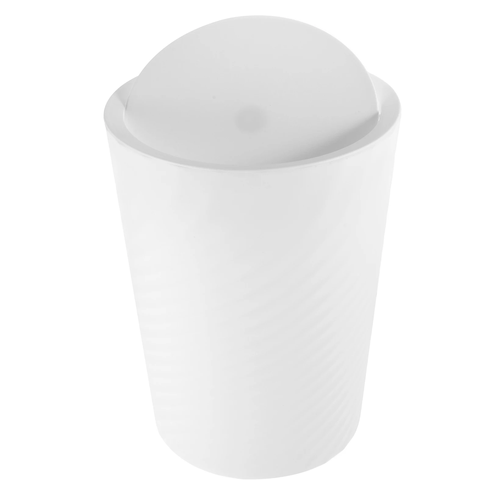 

10L White Trash Can with Lid for Bathroom Office Bedroom Living Room Home Waste Basket Garbage Bin Household Plastic