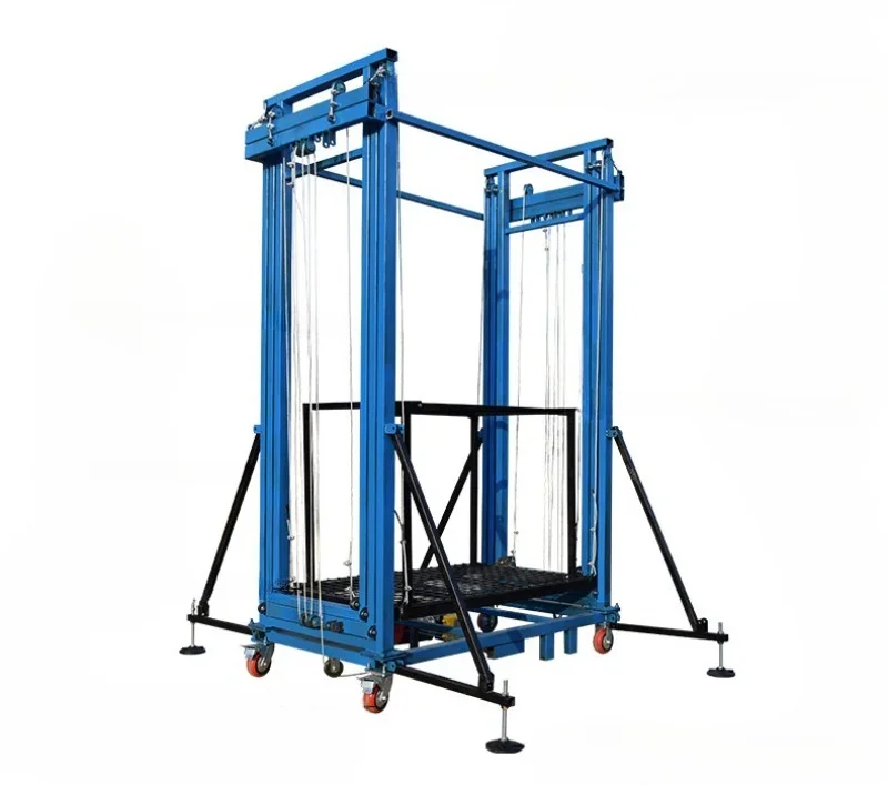 Electric scaffolding lift remote control hoist folding small automatic lifting platform for home decoration construction sites