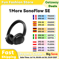 1More SonoFlow SE Wireless Headphones Bluetooth Headset with Active Noise Cancelling 70H Battery Life EQ Presets Over-Ear